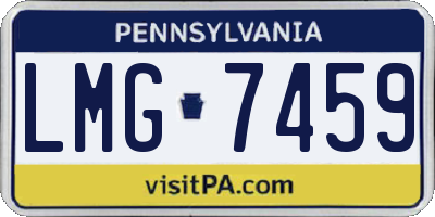 PA license plate LMG7459