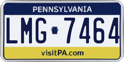 PA license plate LMG7464