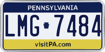 PA license plate LMG7484