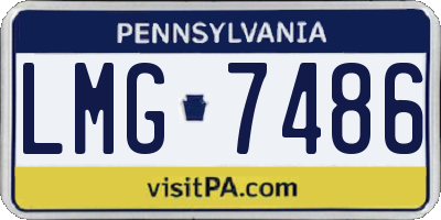 PA license plate LMG7486