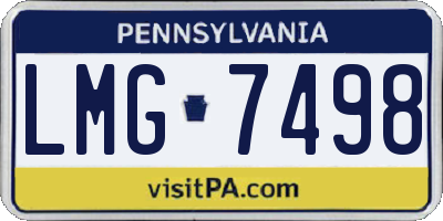 PA license plate LMG7498
