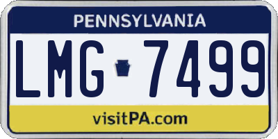 PA license plate LMG7499