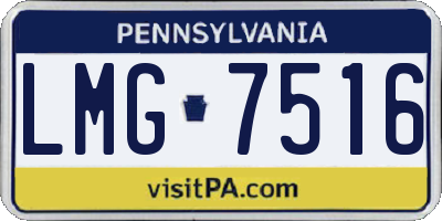 PA license plate LMG7516