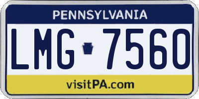 PA license plate LMG7560