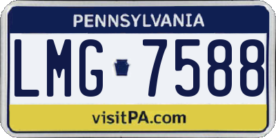 PA license plate LMG7588
