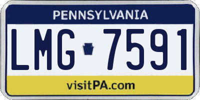 PA license plate LMG7591