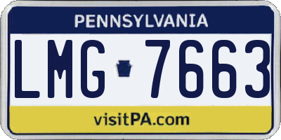 PA license plate LMG7663