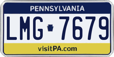 PA license plate LMG7679