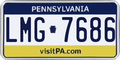 PA license plate LMG7686