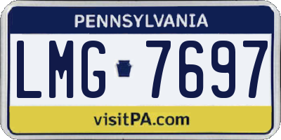 PA license plate LMG7697