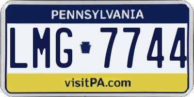 PA license plate LMG7744