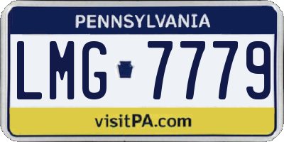 PA license plate LMG7779