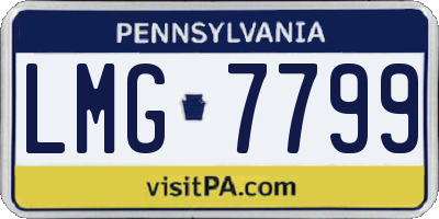 PA license plate LMG7799