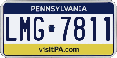 PA license plate LMG7811