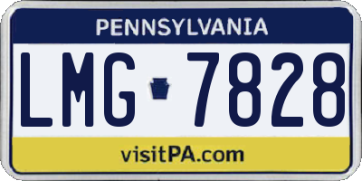 PA license plate LMG7828