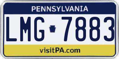 PA license plate LMG7883