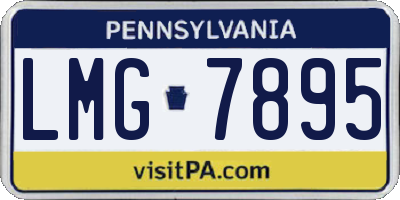 PA license plate LMG7895