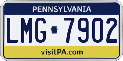 PA license plate LMG7902