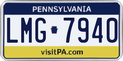 PA license plate LMG7940
