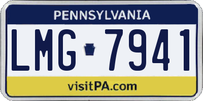 PA license plate LMG7941