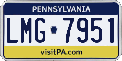 PA license plate LMG7951