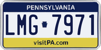 PA license plate LMG7971