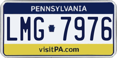 PA license plate LMG7976