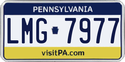 PA license plate LMG7977