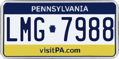 PA license plate LMG7988