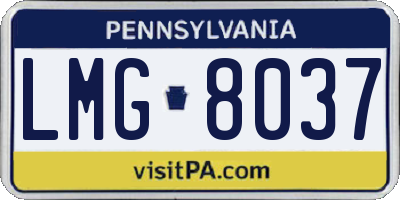 PA license plate LMG8037