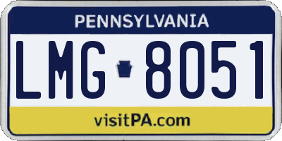 PA license plate LMG8051