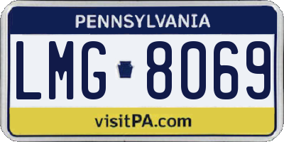 PA license plate LMG8069
