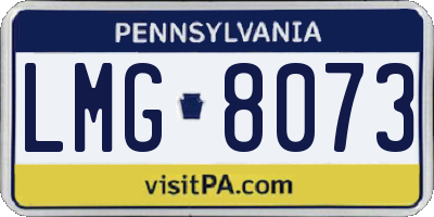 PA license plate LMG8073