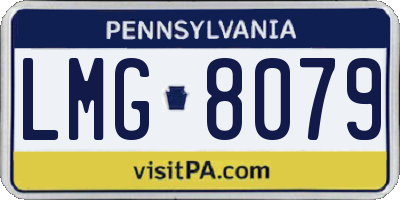 PA license plate LMG8079