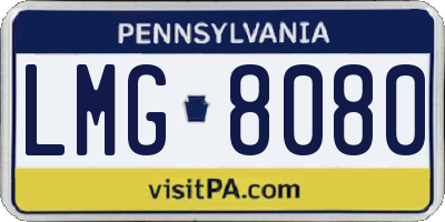 PA license plate LMG8080