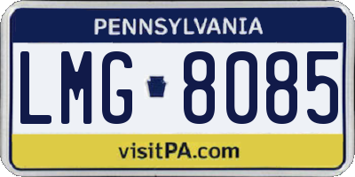 PA license plate LMG8085
