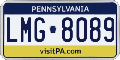 PA license plate LMG8089