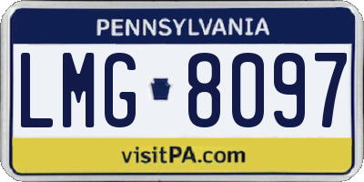 PA license plate LMG8097