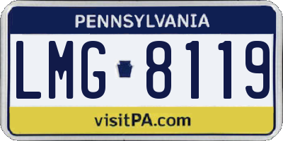 PA license plate LMG8119