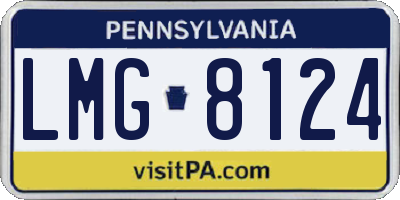 PA license plate LMG8124