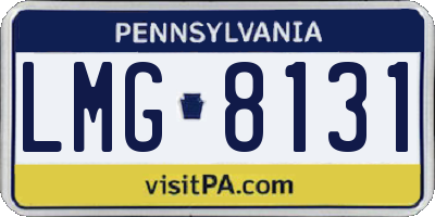 PA license plate LMG8131