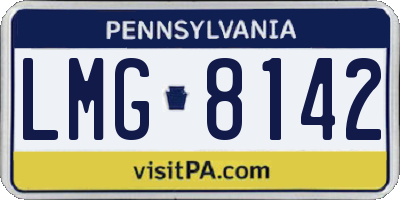 PA license plate LMG8142