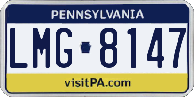 PA license plate LMG8147