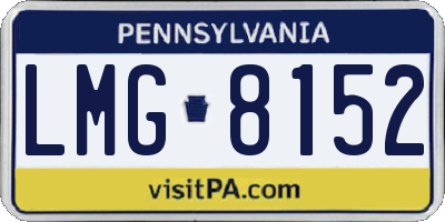 PA license plate LMG8152