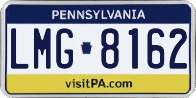 PA license plate LMG8162