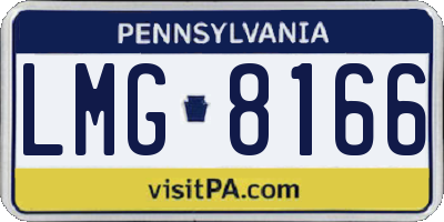 PA license plate LMG8166