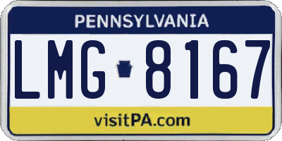 PA license plate LMG8167