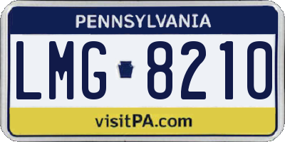 PA license plate LMG8210