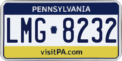 PA license plate LMG8232