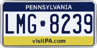 PA license plate LMG8239